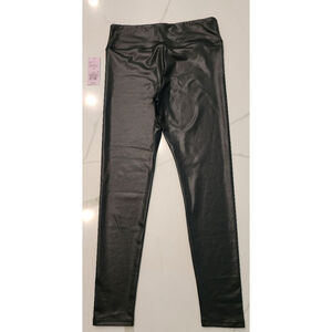 Wild Fable Black High Waisted Liquid Leggings Shiny Faux Leather M NWT